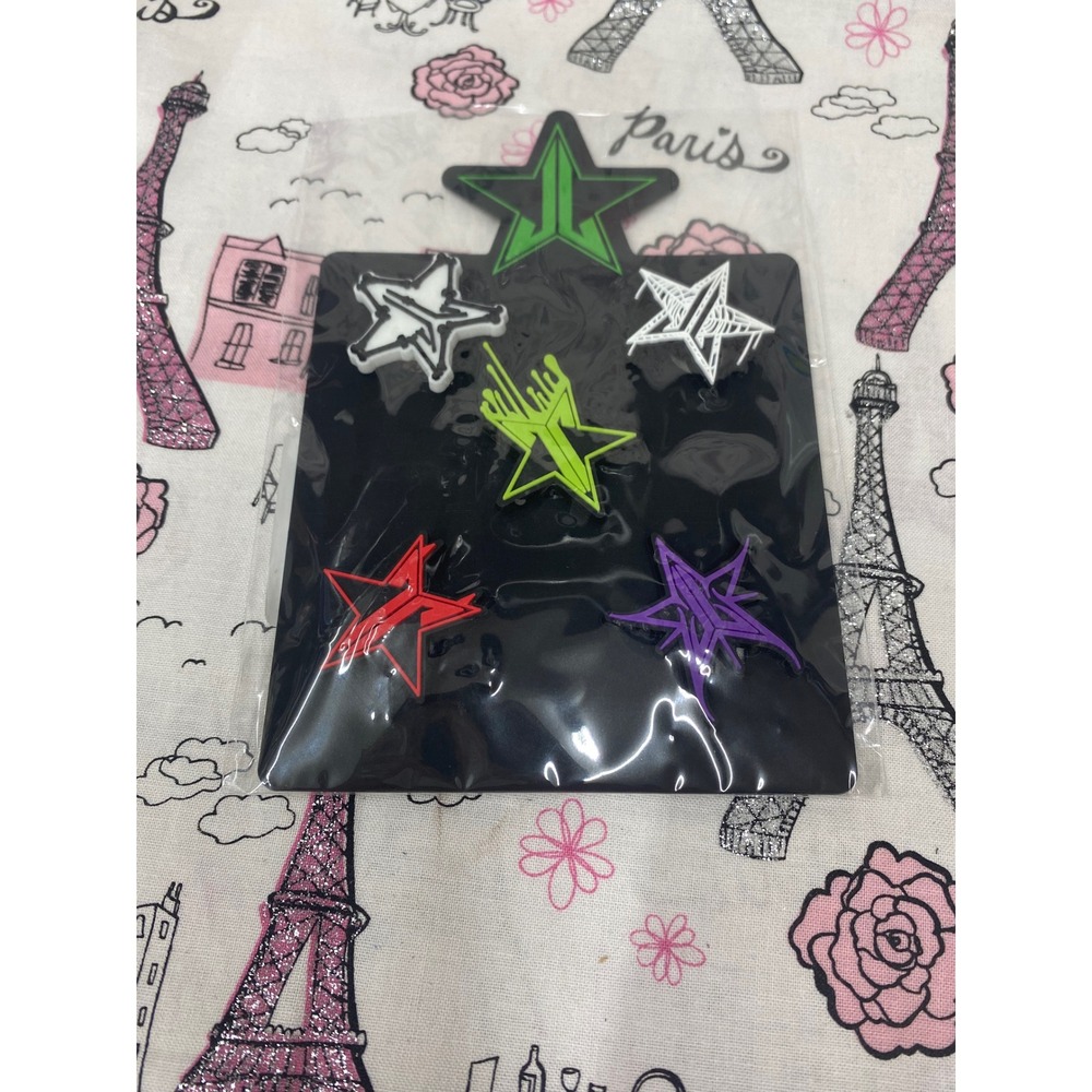 Jeffree Star Cosmetics Star Shoe Charms 5 Pack Neon Green Red Purple White NEW